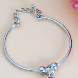 Tuanz Silver Jewelry Kids Pack of 2 925 Silver Rhodium Plated Bangle-Style Bracelet-picture-15