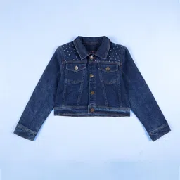 KiddoPanti Girls Lightweight Crop Denim Jacket-picture-40