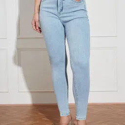 Miss Chase Slayed And Sprayed Women Skinny Fit High-Rise Heavy Fade Stretchable Jeans-image-59