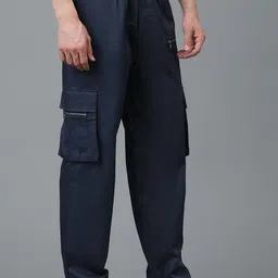 Stylecast X Kotty Men Solid Mid Rise Strechable Cargos Trousers image 5