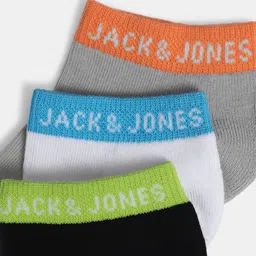Jack & Jones Men Pack Of 3 Colourblocked Ankle Length Socks image 4