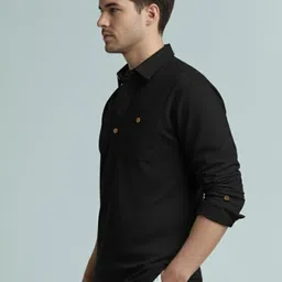 APEKTRA Men Solid Slim Fit Short Kurta image 3