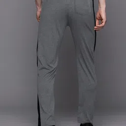 MOUNTAIN COLOURS Men Striped Combed Regular Fit Mid-Rise Cotton Track Pants image 3