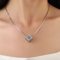 SALTY The F Studded Stainless Steel Square Pendants With Chains-picture-41