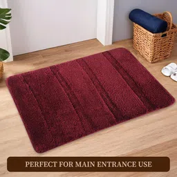 Aura Maroon Self-Designed Anti Skid Doormats image 2
