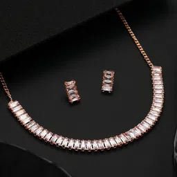 Anouk Women Rose Gold-Plated Brass Jewellery Set image 1