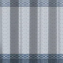 HOMEBREW FURNISHINGS Blue & White Geometric Printed 2 Pieces Door Curtains image 5