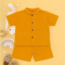 Kidbea Boys Striped Peter Pan Collar Shirt With Shorts-picture-14
