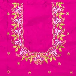 travoxa Unstitched Cotton Silk Blouse Material Embroidered-picture-26