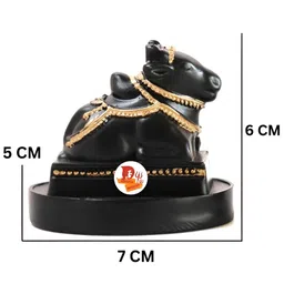 DARIDRA BHANJAN Black Shivling Nandi Religious Idol Showpiece image 2