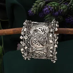 ANIKAS CREATION German Silver -Plated Bangle-Style Bracelet-picture-37