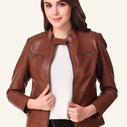 Leather Retail Women Biker Jacket-picture-28