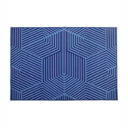 MODEFE Blue Abstract Anti-Skid Nylon Carpet image 2
