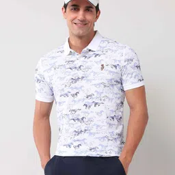U.S. Polo Assn. Denim Co. Men Printed Polo Collar Pockets Slim Fit T-shirt image 1