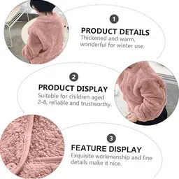 Babymoon Unisex Kids Faux Fur Trim Fleece Parka Jacket image 3