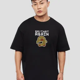 MaverIQ Men Graphic Printed Round Neck Cotton Oversized T-shirt-picture-19