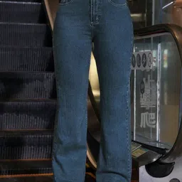DressBerry Women Comfort Straight Fit High-Rise Light Fade Acid Wash Stretchable Jeans-image-48