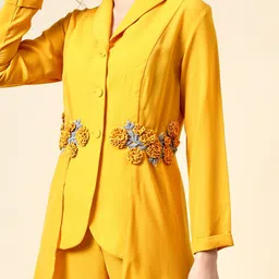 AAKAAR Applique Blazer & Trousers Co-Ord Set image 4