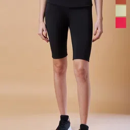 COLOR CAPITAL Pack Of 4 High Rise Above Knee Gym Tights-picture-17