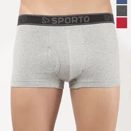 Sporto by Macho Pack Of 4 Combed Cotton Trunks-picture-40