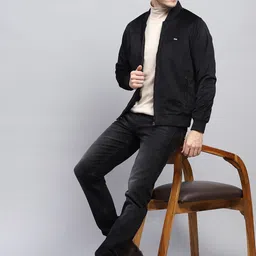 Monte Carlo Men Stand Collar Solid Casual Bomber Jacket image 4