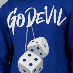 GO DEVIL Men Printed Hooded Sweatshirt image 2