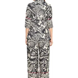 YASH GALLERY Printed Shirt Collar Neck Shirt With Trousers Co-Ords image 4