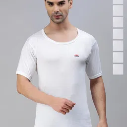 LUX PARKER Pack Of 8 Round Neck Pure Cotton Ultrasoft Vests PARKER_WH_RNS_8PC-image-59