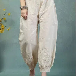 Moda Rapido Women Floral Embroidered Chikankari Loose Fit Cotton Afghani Salwar-picture-15