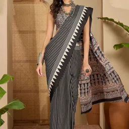 all about you Striped Satin Saree-picture-20
