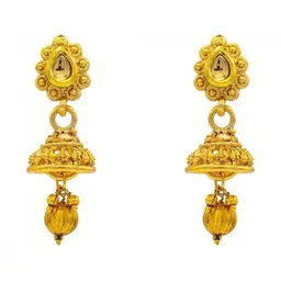 Women Click Gold-Plated Stone-Studded & Beaded Jewellery Set image 2