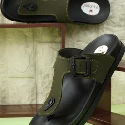 G L Trend Olive Leather Sandals-picture-39