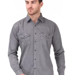 DESIGN UP Men Classic Slim Fit Opaque Casual Shirt image 1