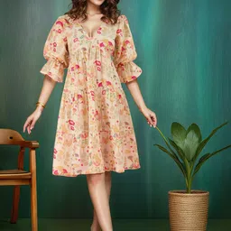 CORSICA Floral Print Fit & Flare Mini Dress-picture-22