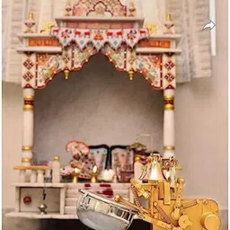 akshar tabla mart Fully Automatic Electric Arti Machine Nagara For Temple Pooja Bell Electric 1 Drum Kit Set image 2