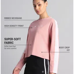 CULT Women's Pink Cult Sporty Full Sleeve T-shirt image 5