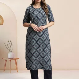 7Threads Women Pack of 6 Ethnic Motifs Printed Mirror Work Floral Crepe Kurta-image-24
