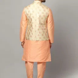 Ethluxis Men Regular Dupion Silk Kurta with Churidar image 4