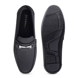 Mast & Harbour Men Textured Round Toe Slip On Penny Loafers image 5