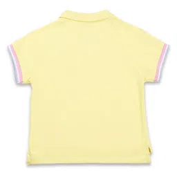 U.S. Polo Assn. Kids Girls Polo Collar Extended Sleeves Pure Cotton T-shirt image 3