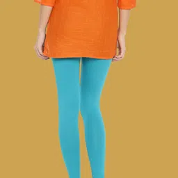 TWIN BIRDS Women Cotton Blend Solid Pool Side Ankle Length Legging image 4