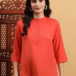 Anouk Rustic Women Mandarin Collar Kurti-picture-14