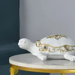 The Gharnish White Tortoise Vastu Birds And Animals Figurine Showpiece-picture-35