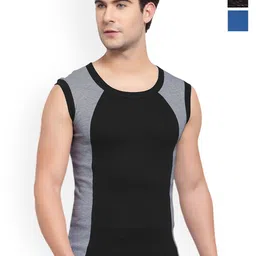 Sporto by Macho Men Pack Of 3 Cotton Colourblocked Gym Vest-picture-31