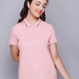 ELPIDA Solid Polo Collar Short Sleeves Regular Fit T-Shirt-picture-21