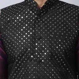 B BEN Men Purple Kurta Sets image 4