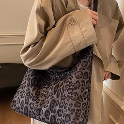 StyleCast x Revolte Animal Printed Suede Hobo Bag image 4