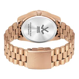 WROGN Men Dial & Stainless Steel Bracelet Style Straps Analogue Date Aperture Watch HOBWRG0499-BR image 5