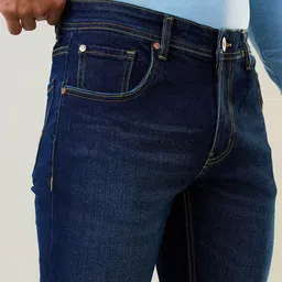 TIM PARIS Men Straight Fit Light Fade Jeans image 5