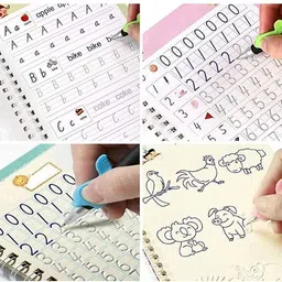 littlepaws Reusable Practice Copybook for Kids(4 Book + 10 Refill+ 1 Pen +1 Grip) image 4